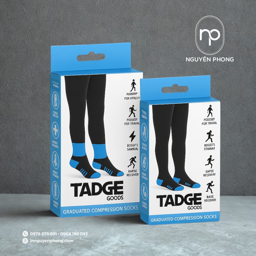 In hộp giấy đựng tất đẹp, chuyên nghiệp, giá tốt